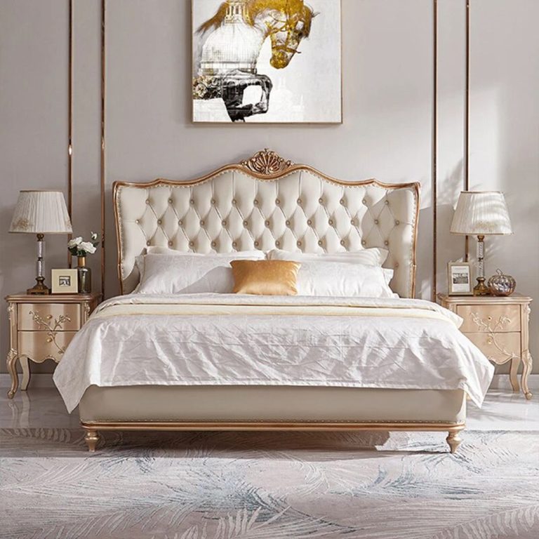Custom Bed Set with Side Tables & Dressing Table