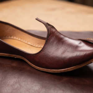 Classic Handcrafted Plain Leather Khussa