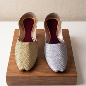 Traditional Textured Velvet Khussas
